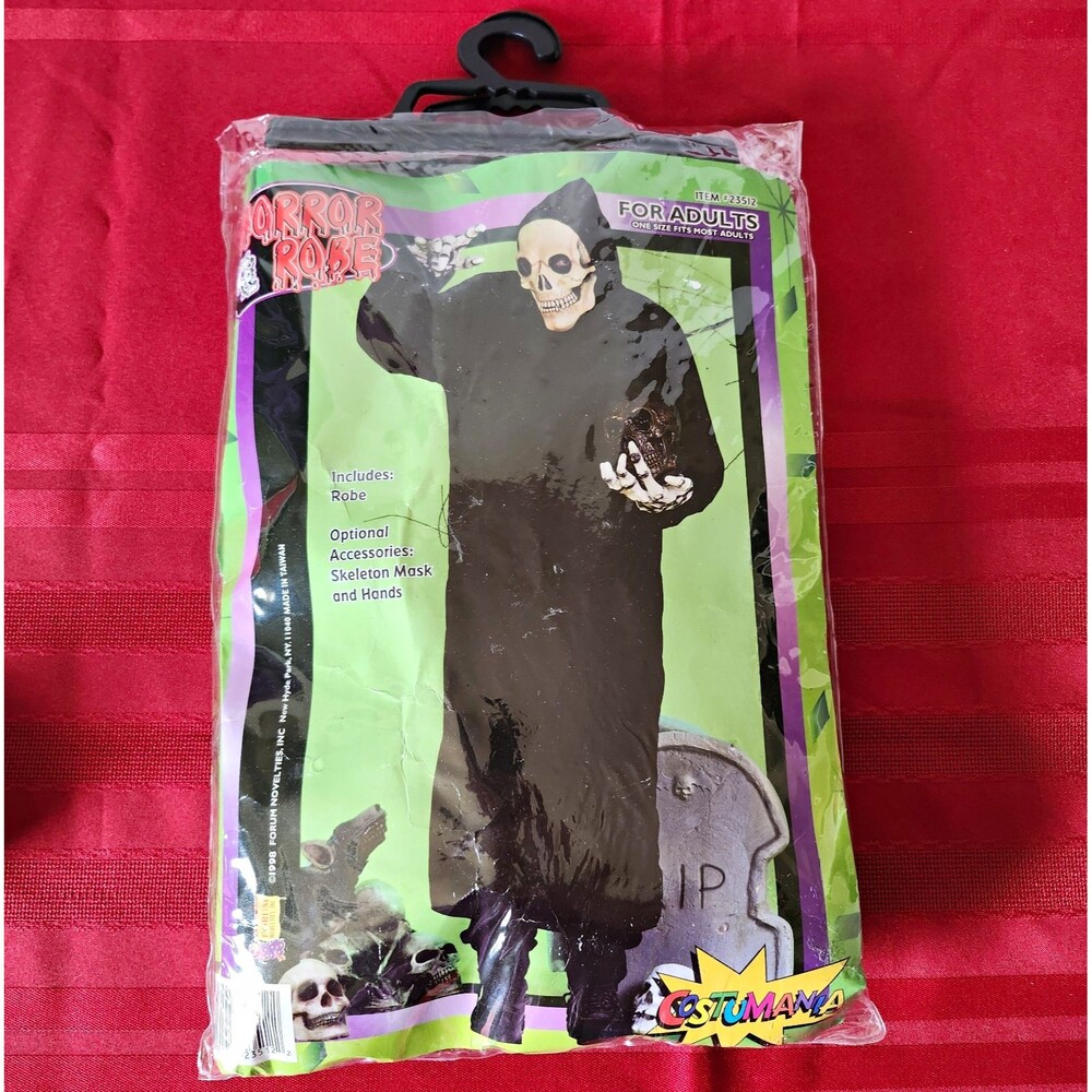 1998 Forum Novelties Horror Robe Hands Grim Reaper Halloween Costume Adult OSFM